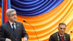 Armenia -- President Serzh Sarkisian speaks at the inauguration of Yerevan's new mayor, Gagik Beglarian, on 11Jun2009