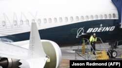 Самолет Boeing 737 MAX на летном поле предприятия Boeing Renton Factory в Вашингтоне. 12 марта 2019 года.