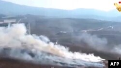 EDITOR'S NOTE: Graphic content / An image grab taken from Hezbollah's al-Manar TV on September 1, 2019.
