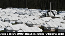 Tabără de migranți la Sid, Serbia 