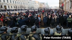 Акция протеста 31 января в Петербурге 