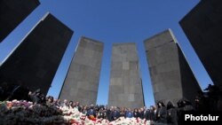 The Tsitsernakabert memorial in Yerevan, which commemorates the mass killing of Armenians in the Ottoman Empire.