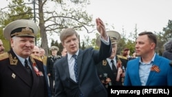 Заместитель российского губернатора Севастополя Илья Пономарев на открытии парка Победы после реконструкции