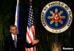 Барак Обама на пресс-конференции в столице Филиппин Маниле