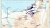 Harta Peninsulei Sinai și primele incursiuni israeliene 5-6 iunie 1967