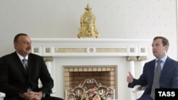 Ռուսաստանի նախագահ Դմիտրի Մեդվեդեւի եւ Ադրբեջանի նախագահ Իլհամ Ալիեւի հանդիպումը Սոչիում, 9-ը օգոստոսի, 2011թ.