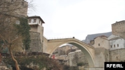 Mostar's famous bridge was rebuilt after being partially destroyed during the war