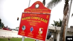 საზღვაო ქვეითთა ბაზის, Camp Pendleton-ის შესასვლელი (ფოტო არქივიდან)