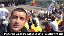 George Simion la un recent marș pro-unionist