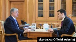 Қасым-Жомарт Тоқаев пен Әлихан Смайлов. 19 сәуір 