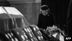 Margaret Thatcher la înmormântarea Mareșalului Tito al Iugoslaviei în Belgrad, 08 mai 1980
