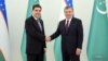 Türkmenistanyň prezidenti Gurbanguly Berdimuhamedow we Özbegistanyň prezidenti Şawkat Mirziýoýew