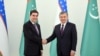 Türkmenistanyň prezidenti G.Berdimuhamedow (s) we Özbegistanyň prezidenti Ş.Mirziýaýew