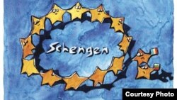 Bulgaria -- Schengen cartoon from "Novinar", Jan2011