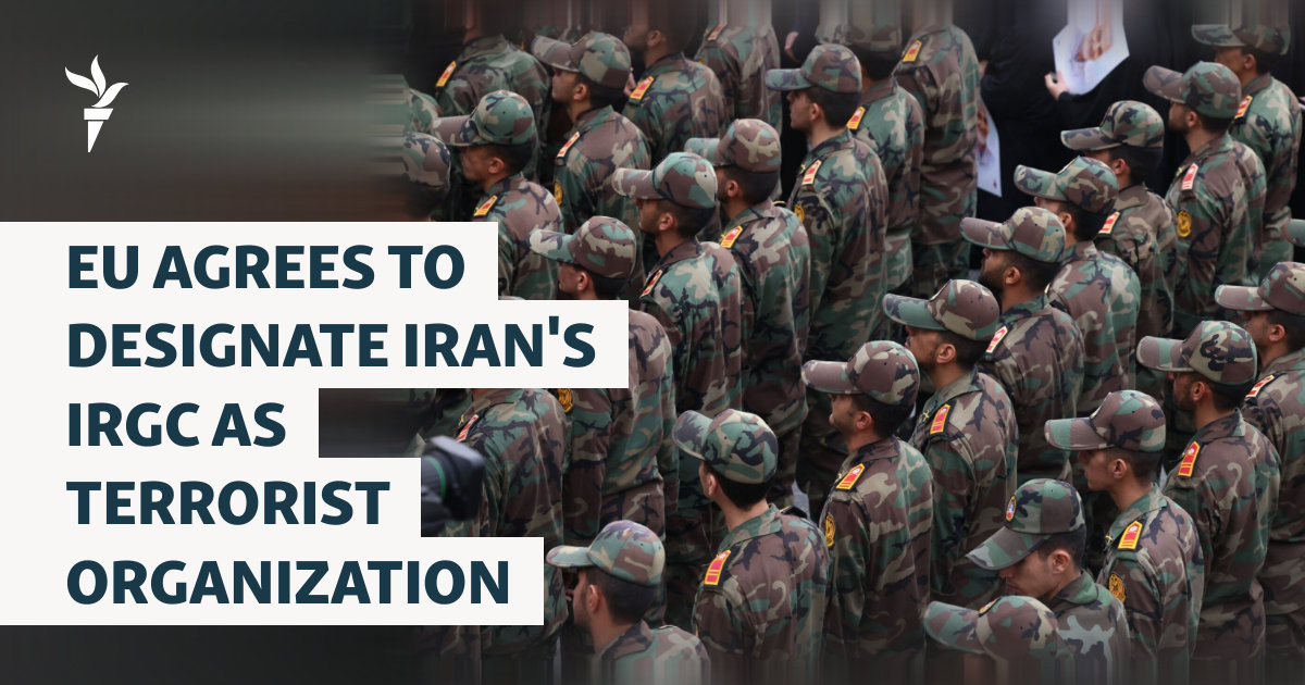 EU Agrees To Designate Iran's IRGC As Terrorist Organization