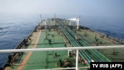 A picture released by Iranian State TV IRIB allegedly shows the Iranian crude oil tanker Sabiti sailing in the Red Sea, October 10, 2019