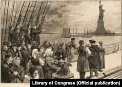 Прибуття емігрантів зі Східної Європи до Америки. Ілюстрація американської газети Frank Leslie's Illustrated Newspaper, 1887 рік