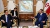 Iran's Secretary of Supreme National Security Council (SNSC) Rear Admiral Ali Shamkhani and UK FM Jeremy Hunt in Tehran, November 19.