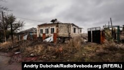 Ukraine -- Destroyed by war Shyrokyne near Mariupol, 20Mar2018