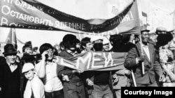 Один из митингов против ядерных испытаний в Казахстане. Архивное фото