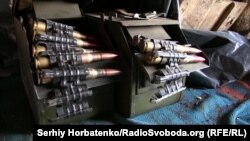 Боеприпасы украинских военных на позициях в Донецкой области