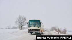 Србија- патишта завеани со снег