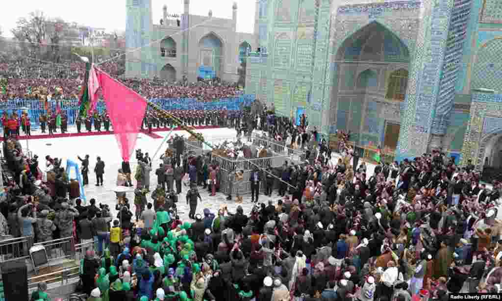 A Norouz celebration at the Blue Mosque in Mazar-e Sharif, Afghanistan.