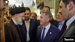 دیدار رئیسی با رئیس‌جمهور تاتارستان در حاشیه انتخابات ریاست جمهوری ۹۶