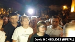 Протестующие в Тбилиси, 23 июня 2019 года.