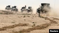 واحدهای مخصوص ارتش عراق در حال پیشروی به سمت شهر موصل.