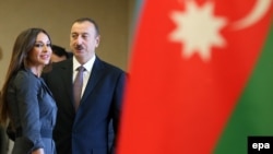 President Ilham Aliyev and one of his daughters, Leyla (corrected)