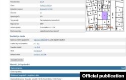 Выписка из реестра недвижимости, подтверждающая, что здание на ул. Овенецка, 39, принадлежит чешскому государству