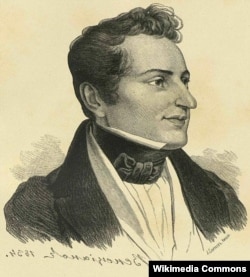 Мікалай Гогаль, літагравюра 1834 г.