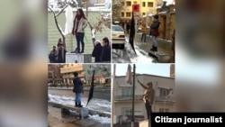شماری از معترضان به حجاب اجباری در ایران که به «دختران خیابان انقلاب» شهرت یافته‌اند.