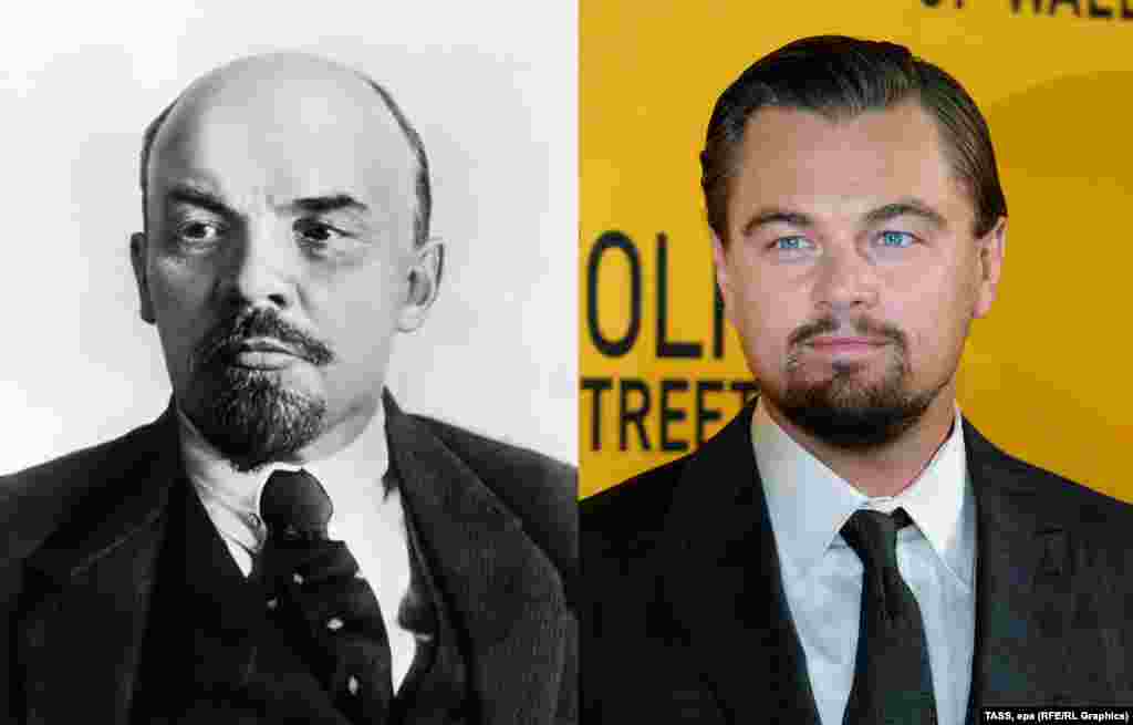 Vladimir Lenjin -- Leonardo DiCaprio uveliko nalikuje na prvog sovjetskog lidera. 