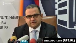 Էկոնոմիկայի նախարար Տիգրան Խաչատրյանն ասուլիս է տալիս, Երևան, 14-ը հունվարի, 2020թ.