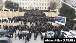 Azerbaijan. Baku. Protests in Sovetski street in Baku