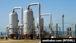 Türkmenistan bir gaz kompressory. Illýustrasiýa suraty.