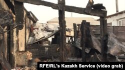Сгоревшая времянка, в которой нашли тела пятерых детей из одной семьи. Астана, 4 февраля 2019 года. 