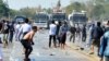 پولیس میانمار با مرمی‌های رابری معترضان را متفرق کرد