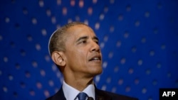 Барак Обама выступает в Вашингтоне 22 мая 2015 г. 