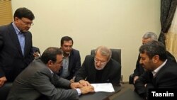 Speaker of Parliament, Ali Larijani, is discussing the situation of flooded areas in Lorestan province on Wednesday, April 03, 2019.