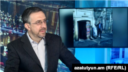 Armenia -- Journalist Artem Yerkanian speaks to RFE/RL's Armenian service, Yerevan, November 25, 2018.