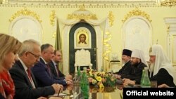 Președintele Igor Dodon la Moscova, întâlnire cu Patriarhul Kiril, 25 december 2017