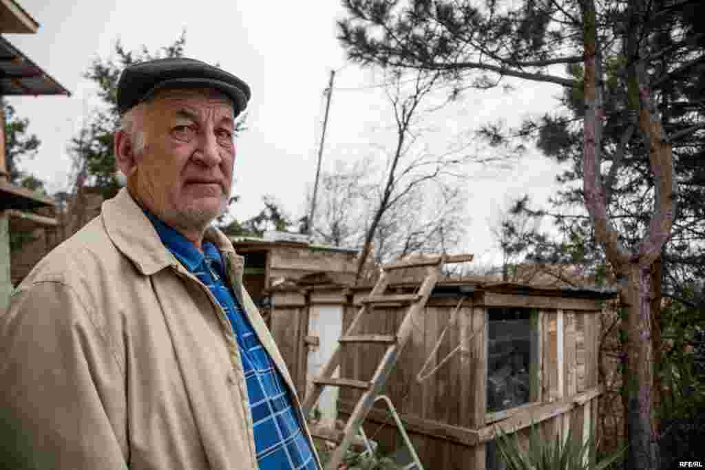 Munir Alivapov outside his family's home