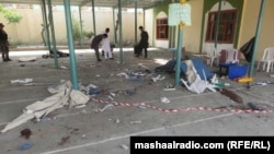 The bomb had been placed in a tent being used as a voter registration center on the grounds of a mosque.