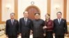 Лидер КНДР с членами северокорейской делегации на Олимпийских игрх в Пхёнчхане
