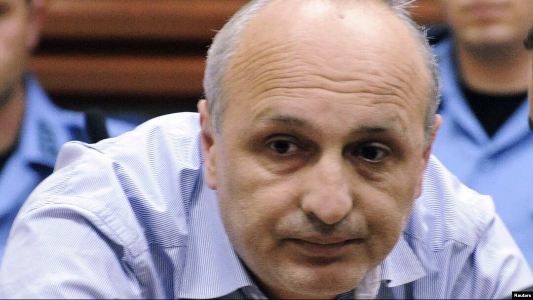 Merabishvili during a preliminary hearing of his case at the court in Kutaisi on May 22.