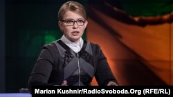 Yulia Tymoshenko made her remarks in an exclusive interview with RFE/RL's Ukrainian Service.
