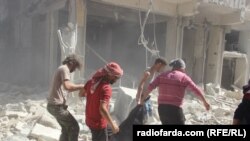  حملات هوایی به بخش شرقی حلب(عکس از آرشیو)